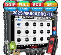 Autel MaxiCOM MK906 Pro-TS Valise Diagnostic Auto, 2025 MK906 Pro TS Up de MP900TS MS906 Pro MP900BT MS906 Pro TS, Codage Complet TPMS & ECU, 3000+ Tests, 36+ Services, Can FD&DoIP, Auto Scan 2.0