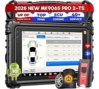 Autel MaxiCOM MK906S PRO2-TS Diagnostic Auto, 2026 V2.0 Ver de MS906 PRO-TS MK906 PRO-TS MS906 PRO MP900TS, Codage TPMS & ECU Pointe, Scanner Bidirectionnel 3K+, 40+ Service, CAN FD DoIP, AutoScan 2.0