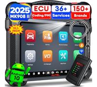Autel MaxiCOM MK908 II Android 10 Outil de Diagnostic Professionnel (avec MV108S), 2025 Mise à Niveau de MK908 MK906 Pro MK906BT, AutoScan 2.0 Codage ECU Avancé, Test Actif Bidirectionnel, 36+ Service