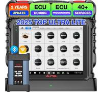 Autel MaxiCOM Ultra Lite [Mise à Jour Grat €2500 à 2 Ans], Outil Analyse Diagnostic Avancé 2025, Identique à Ultra MS919 MS909 Elite II Pro, Programmation ECU, 40+ Service