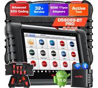 Autel MaxiDAS DS808S-BT KIT Diagnostic Auto, Plus 11 Adaptateurs [€180], Nouveau Modèle de MP808BT Pro MP808S DS808K DS808, Codage ECU & Outil Bidirectionnelle comme MS906 Pro MS906BT, 32+ Service