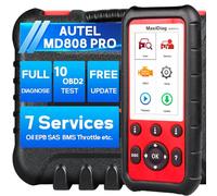 Autel MaxiDiag MD808 PRO OBD2 Scanner, outil de diagnostic complet MD806/MD805/MD802, 7 services de lecture/effacement des codes DTC, réinitialisation de la batterie, mise à jour gratuite à vie