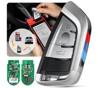 Autel MaxiIM Clé Vierge Programmable IKEYBW003AL, 2025 Remplacement Clé Voiture Qualité OE pour BMW, 3 Boutons, Télécommande 130FT/ 40M, Double Bande, Fonctionne KM100 IM508S Pro IM608S II