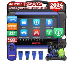 Autel MaxiIM IM508S Scanner, Outil de Programmation des clés de Voiture avec XP200, IMMO, Bidirectionnel, Diagnostic de Tous Les systèmes, 40+ Services, Mise à Jour Gratuite Pendant 2 Ans