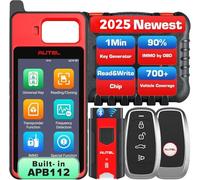 Autel MaxiIM KM100 (X) Programmateur Clé Voiture, 2025 Antidémarrage Clé Voiture, Puce Lecture/Écriture/Clone, Simulation Transpondeur, Détection Fréquence, IKEY Vierge Génération Clé Universelle