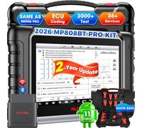 Autel MaxiPRO MP808BT Pro Kit Diagnostic Auto: 2 Ans Mises à Jour (€700) | Ver du MP900-BT Kit MK900BT MK808S Scanner, (€200) 11 Adaptateurs, Codages ECU comme MP900BT MS906 PRO, 3000+ Bidirectionnels