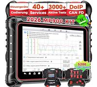 Autel MaxiPRO MP900 KIT Valise Diagnostic Auto, 2026 Plus Récente Modèle MP900E, MP808BT PRO & MP808S, Codage ECU & Bidirectionnel comme MS906 PRO MP900BT, 11 Câbles OBD1, 40+ Réinitiali, 150+ Marques