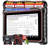 Autel MaxiPRO MP900 KIT Valise Diagnostic Auto, Codage ECU, 11 Câbles OBD1 | 2026 Plus Récente Modèle MP900E, MP808BT PRO & MP808S, & Bidirectionnel comme MS906 PRO MP900BT, 40+ Réinitiali, 150+ Marques