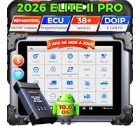 Autel MaxiSYS Elite II Pro Diagnostic Voiture OBD2,2 Ans de mises à Jour | Outil diagnostic automobile, programmation & codage ECU J2534, upgraded MS908S Pro II/MK908P, 40+ services, 3K+ tests actifs