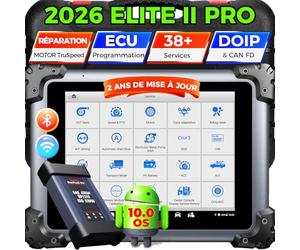 Autel MaxiSYS Elite II Pro Valise Diagnostic Auto, Mise à Jour 2 Ans[€2590]OBD2 Scanner, J2534 Programmation & Codage, comme MS Ultra Jusqu'à MS908S Pro II MK908P, 40+ Service, 3K+ Test Actif,FCA SGW