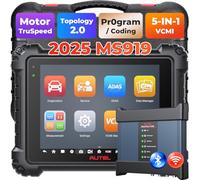 Autel MaxiSys MS919 Diagnostic Voiture: Identique à MS Ultra avec VCMI 5-en-1[€2000] Améliorée de MS909, Top Diagnostic Intelligent 2.0, Topologie 2.0, Programmation & Codage ECU, 40+ Réinitialisation