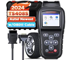 Autel MaxiTPMS TS408S Outil de Réapprentissage TPMS, Mis à jour par TS408, Scanner de Programmation OBDII,99% Capteur OEM Réapprentissage/Activation,Lecture/Effacement des DTCs,Identique à TS501 TS601