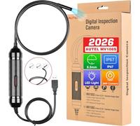 Autel MaxiVideo MV108S Caméra Inspection Numérique, Plus Récente Que la MV108, Endoscope Industriel USB 8.5 mm, Étanche IP67, Caméra Endoscopique HD 1920p, Cordon Flexible de 39.37 Pouces