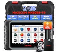 Autel MK808S-TS Valise Diagnostic Auto Multimarque, Programmateur TPMS | Réinitialisations huile/EPB/BMS/SAS/DPF/IMMO, mis à jour de MK808TS/MK808BT, 28+ services, Android 11