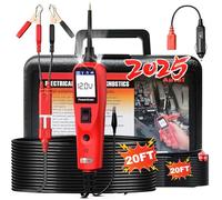 Autel PowerScan PS100 Sonde Circuit Électrique, 12V 24V Outil de Diagnostic Circuit Électrique, Testeur de Circuit Automobile, Lire la Résistance du Courant AC/DC, Disjoncteur Intégré, 20 Pieds Cordon