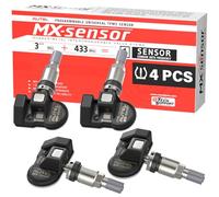 Autel TPMS Sensor MX-Capteur, Double Fréquence Capteurs TPMS pour 98% Voitures, Fonctionne avec TS408S TS508WF TS601 TS501 Pro, Niveau OE Programmable & Clonable TPMS Sensor (Valve en Métal, 4 Pièce)