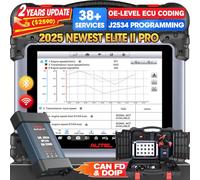 Autel Valise Diagnostic Auto MaxiSYS Elite II Pro, 2025 Mis à Niveau de MK908P II MS908SP Bidirectionnel Scanner, Programmation & Codage J2534, 38+ Services, TOU Systèmes, Mise à Jour 2 Ans