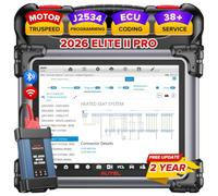 Autel Valise Diagnostic Auto MaxiSYS Elite II Pro, Programmation & Codage | 2026 Mis à Niveau de MK908P II MS908SP J2534 Bidirectionnel Scanner, 38+ Services, TOU Systèmes, Mise à Jour 2 Ans