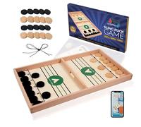 AUTERRE® Super Fast Sling Puck Game, Grande Taille, Hockey de Table pour Enfants et Adultes - Sling Puck Game, fabriqué en Bois de Haute qualité - [55X31X3 CM ]- Inclus : eBook Règles du Jeu