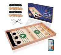 AUTERRE® Super Fast Sling Puck Game, Grande Taille, Hockey de Table pour Enfants et Adultes - Sling Puck Game, fabriqué en Bois de Haute qualité - [55X31X3 CM ]- Inclus : eBook Règles du Jeu (Large)