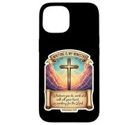Auteur chrétien écrivain écrit est Mon ministère Jésus-Christ Coque pour iPhone 15