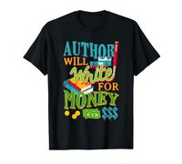 Auteur Écrivain Écriture Créative Humour Romancier T-Shirt Graphique avec Valeur