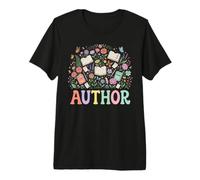 Auteur écrivain Floral Books Nature Creative Design T-Shirt Haut de Gamme