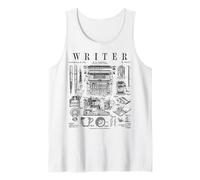 Auteur écrivain romancier Livre écriture Outils Vintage Brevet Débardeur