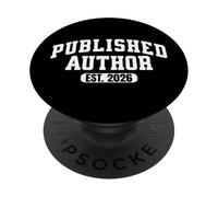 Auteur Fier publié 2026 Mom Dad Poète Vintage Book Writer PopSockets PopGrip Adhésif
