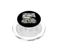 Auteur Humour Autorité Écrivain Créatif Écriture Vie PopSockets PopGrip pour MagSafe