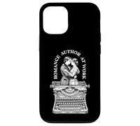 Auteur romantique au travail Machine à écrire vintage Romancier écrivain Coque pour iPhone 12/12 Pro
