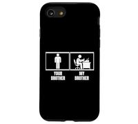 Auteur Ton frère, mon frère, ma sœur, écrivain drôle Coque pour iPhone SE (2020) / 7 / 8