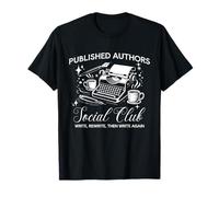 Auteurs publiés Social Club Women Vintage Poète Book Writer T-Shirt