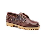 Authentic 3 Eye Classic Chaussures bateau en cuir pour homme Marron, marron, 45 EU