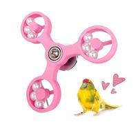 Authentic Bird Toys, Rotating Cage Accessories, Interactive Spinner Rattle, Sturdy Chew Safe Fun, for Cockatiel Conure Parakeets Budgies Lovebirds Play Enrichment Training Use