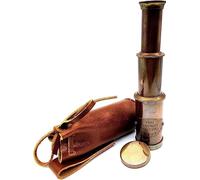 Authentic Gift Collection Télescope de pirate antique royal vintage pour les amateurs d'aventure, monoculaire de décoration nautique en laiton à main (J.Scott Polish)