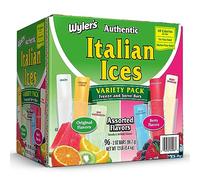 Authentic Italian Ice Fat Free Freezer Bars Original Flavors 2oz bars, 96 count