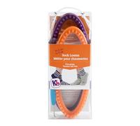 Authentic Knitting Board Authentique à Tricoter Tableau His and Her Sock Tisser, Violet/Orange