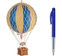 Authentic Models Ballon décoratif Bleu double et blanc 13 x 8,5 cm