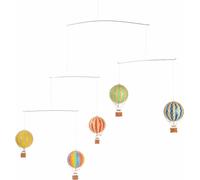 Authentic Models Mobile Flying in the Skies Primary, Hängedekoration, Ballons, Rattan, Papier, PP-Kunststoff, AP128