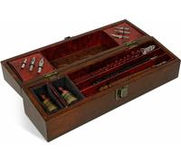 Authentic Models Set d'écriture Windsor Prose, dans boîte en bois, avec accessoires, bois, laiton, verre, MG029