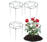 Authentic Peony Stakes, 4 Plant Support, Rust Preof Garden Cages Reusable Flower Stabilizer System, for Tomato Dahlia Hydrangea Peony Indoor Outdoor Backyard Orchard Garden Use 11,81 x 15,75 pouces