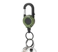 Authentic Retractable Keychain, Locking Magnetic Carabiner, Tough Reel Clip, Heavy Duty Badge Holder, Spring Loaded Key Reel, Portable Keychain Accessory for Nurse Men Student Women Teacher Work