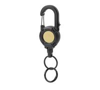 Authentic Retractable Keychain, Locking Magnetic Carabiner, Tough Reel Clip, Heavy Duty Badge Holder, Spring Loaded Key Reel, Portable Keychain Accessory for Nurse Men Student Women Teacher Work