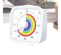Authentic Visual Timer, 60 Minutes Rainbow Disk, Countdown Clock with Protective Case, Easy Read Time Tracker, Colorful Focus Timer Educational Gadget for Teachers Students Kids