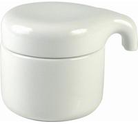 Authentics Paon boîte à couvercle moyenne, boîte, porcelaine, hauteur 11 cm, blanc, 20010