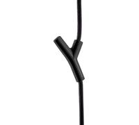 Authentics Wardrope Portemanteau, corde à suspendre, polyamide, zamak, corde noire, 4 crochets noir mat, 8082626