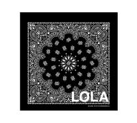 Authentique Bandana personnalisé 100% coton - 34 Coloris Au Choix Made In USA - Broderie texte, prénom - Foulard bandana broderie personnalisable (Noir)