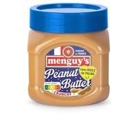 Authentique et Craquant Beurre de Cacahuètes Menguy's - 454g - Idéal pour un Petit Déjeuner Gourmand - Epicerie sucrée - Tartinable de Qualité Premium - Le Lot De 3