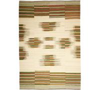 Authentique tapis d'Orient 211x304 kilim fait main en laine vert et rouge A 5